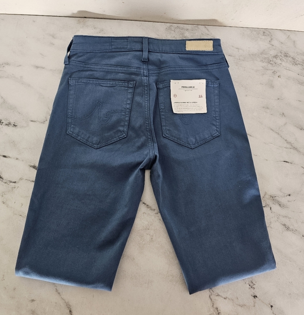 Ag Adriano Goldschmied Prima Ankle Cigarette Skinny Midrise Blue Jeans 25 NWT - Picture 6 of 8